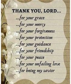 a note with the words thank you lord for your grace and prayer to someone who is in