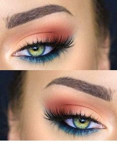 Makeup Cantik, Eyeshadow For Green Eyes, Make Up Designs, Makeup Looks For Green Eyes, Alat Makeup, Smink Inspiration, Hooded Eye Makeup, Beauty Make-up, Makijaż Smokey Eye