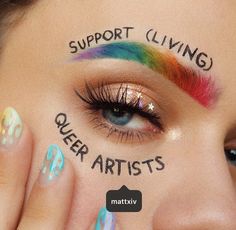 Queer Quote, Pride Makeup, Lgbtq Flags, Lgbt Rights, Lgbt Art, Lgbtq Pride, Lgbt Pride, Glam Makeup