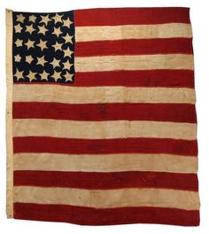 an old american flag with stars on it