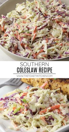 this coleslaw recipe is made with chicken, carrots and cabbage