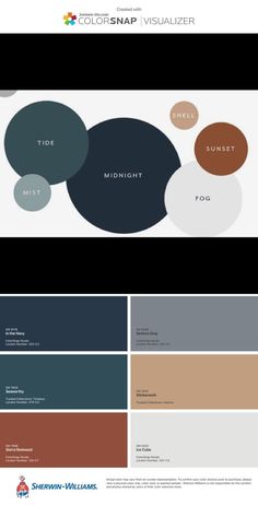 the color scheme for an interior design project