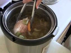 someone is stirring some food in an instant pot