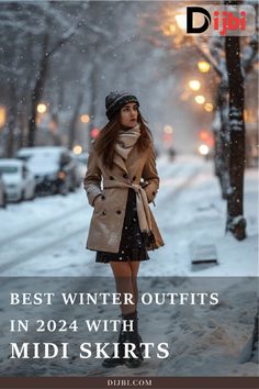 Winter Skirt, Midi Skirts, Winter Style