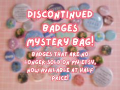 In this lucky dip, we will select a random badge just for you! These are A-Grade badges, the same high quality as the rest of the badges on my Etsy, but with a twist - these designs are no longer available on Cumulus Crafts! With this in mind, they're offered at half the price of my regular badges! Looking for discounted B-Grade badges? Check out my Whoopsie Badge Mystery Bag! Please note, specific designs can't be requested to keep things fair for everyone. ☁︎ Possible badge themes include... ☁ Pride Badges, Biblically Accurate, Badge Ideas, A Grade, Pin Button Badges, Button Ideas, Nonverbal Communication, Button Badges, Mystery Bag