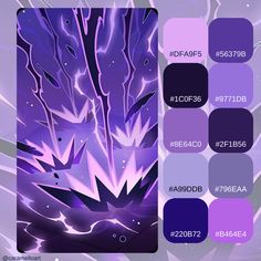 the color scheme is purple, and it looks like an abstract painting with lots of lightening