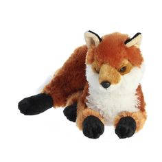 a small stuffed fox sitting on the ground