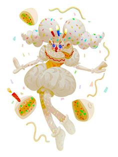 an image of a cartoon character with sprinkles