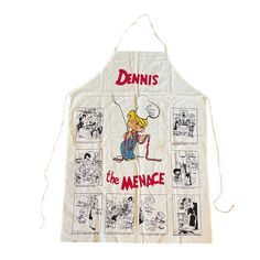 an apron with the words dennis on it