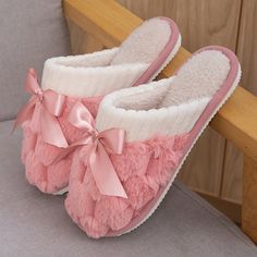 Keep Your Feet Cozy And Warm With These Home Warm Slippers. The Slip-On Design Makes Them Easy To Put On And Take Off, While The Soft Sole Provides Comfort With Every Step. These Fluffy Flat Slippers Feature A Charming Bowknot Detail, Adding A Touch Of Elegance To Your Loungewear. Perfect For Relaxing At Home Or As A Thoughtful Gift For A Loved One. Home Warm Slippers, Slip On Soft Sole Fluffy Flat Bowknot Slippers 7.5-8 / Peach Material: Fabric Patterned: Other Type: Slip-On All-Season: All-Sea Navy Blue Wedges, Trending Heels, Color Home, Flat Slippers, Blue Wedges, Pink Slippers, Slip On Dress Shoes, Open Toe Slippers, One Home