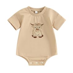 PRICES MAY VARY. UNIQUE DESIGN:Farm baby clothes,country western outfits for boys and girls,crew neck,short sleeve,embroidery patterns with cow head,highland cow,calf,chicken,rooster,and western style,baby bubble romper,summer newborn clothes unisex,funny farm animal onesie baby,absolutely adorable! SOFT MATERIAL:Farm animal baby clothes,baby country outfits,cow and chicken tshirt bubble romper is made of 73% cotton 20% polyester 7% elastane,soft and breathable baby one piece rompers,skin-friend Highland Cow Baby Shirt, Cowboy Baby Clothes, Western Baby Girls, Animal Outfit, Western Baby Clothes, Cow And Chicken, Shirt Romper, Farm Clothes, Western Babies