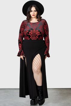 Plus Size Pastel Goth, Twin Temple, Plus Size Goth Clothes, Killstar Dress, Plus Size Goth, Goth Outfit Ideas, Hair Color Crazy, Burnout Velvet, Witchy Fashion