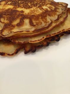 three pancakes stacked on top of each other