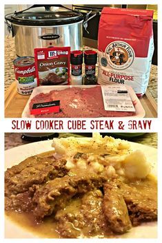 slow cooker steak and gravy recipe