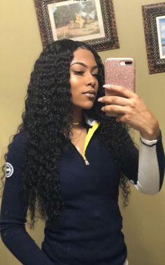 Weave Extensions, Easy Hairstyles For Medium Hair, Deep Wave Hairstyles, Short Hair Styles Easy, Brazilian Human Hair, Long Curly, Hair Waves, Hair Bundles