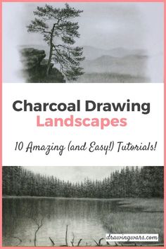 the cover of charcoal drawing landscapes