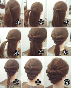 I'm going to try this Braid Hairstyle, Step By Step Hairstyles, Peinados Fáciles Para Cabello Corto, Cool Braids, Easy Braids, Short Hairstyle, Short Hair Styles Easy, Hair Dos