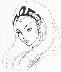 a drawing of a woman's face with the number 20 on her forehead and headband