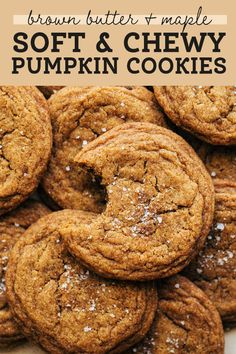 brown butter and maple soft & chewy pumpkin cookies are the perfect treat for fall