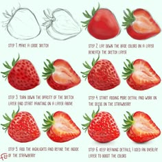 how to draw strawberries step by step instructions for beginners and advanced drawing enthusiasts