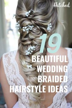 Braid Styles Wedding Guest, Brides Braided Hairstyles, Braided Wedding Hairstyles Medium Length, Half Up Loose Braid, Bridal Hair French Braid, Wedding Hairstyles Plait, Fancy Braids For Long Hair Wedding, Side Braids For Long Hair Wedding, Braid For Wedding Bridesmaid