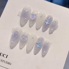 Korean Nails White, Belle Nails, Anime Nails, Korean Nails, Japanese Nails, Soft Nails, Acrylic Nails Coffin Short