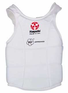 Kumite on competition level requires a vest for all competitors. #hayashi body armor is approved by #wkfkarate for Olympic and international competition. #kumite #bodyprotector Safety Vest, Body Armor, Vest White, Athletic Tank Tops, Comfort Fit