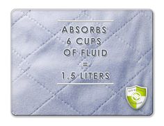 absorbs & cups of fluid = 1 5 literrs - pack of 6 sheets