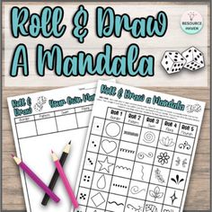 This mindfulness activity is designed to be used with groups and individuals. Quick and easy with virtually no prep needed. This activity is perfect as a stand alone full lesson, as drawing and colouring the Mandala is detailed and can take some time. As such, it is great for teaching focus and relaxation. This Game Includes:Instruction SheetDice Roll Game SheetMandala Blank Drawing PageThis game requires minimal prep, simply print and go! All you need are some dice and coloured pencils then you Dice Art Activity, Blank Drawing, Release Emotions, Emotions Art, Drawing And Colouring, Mindfulness Activity, Teen Art, Different Exercises, Emotional Awareness