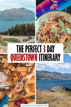 the perfect 3 day queenstown itinerary in new zealand with text overlay