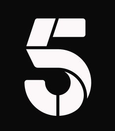 the number five logo on a black background