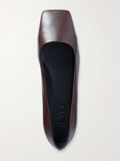 AEYDE Matti leather ballet flats Brown Ballet Flats, Brown Shade, Brown Flats, Black Ballet Flats, Ballerina Shoes, Matthew Williamson, Designer Accessories, Fashion People, Boot Pumps