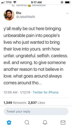 the tweet was posted to someone on twitter about their love for each other