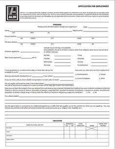 the application for employment form is shown in this file, and it contains an image of a