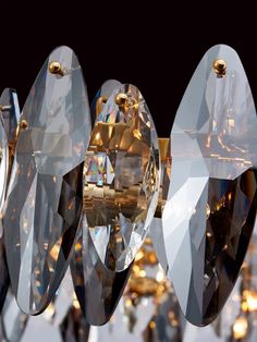 an image of a chandelier with many crystal beads hanging from it's sides