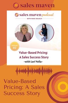 an orange background with the words value - based pricing and sales success story on it