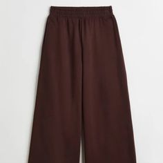 Nwot H&M Brown Wide-Leg Sweatpants -No Longer Has Tags But Brand New Never Worn -Brown Wide-Leg Sweatpants/Joggers/Lounge Pants -Amazing For Layering In The Fall -Incredibly Comfortable -Divided By H&M -Size Xs Sweatpants Brown, Brown Sweatpants, Wide Leg Sweatpants, M Pants, Sweat Pants, In The Fall, Lounge Pants, Track Pants, The Fall