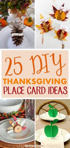 25 diy thanksgiving place card ideas that are easy to make and perfect for the holidays