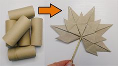 how to make an origami maple leaf out of toilet paper