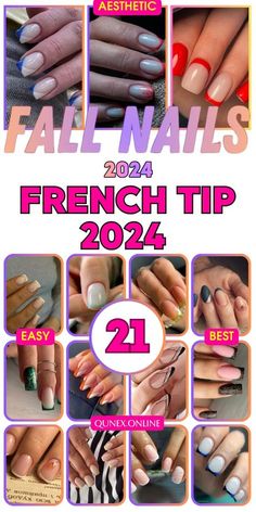 Get inspired by fall colors for your next French manicure! 🍁 Classy and seasonal perfection. 💅 #FallNailInspo #FrenchManicure #SeasonalNails Square Colored French Tip, Fall French Tip Nails Square, Fall Color French Tip Nails, Fall French Tip Nails Designs, Almond Shape Designs, Fall French Tips, Fall French Tip Nails, Tip Nails Designs, Fall French Tip