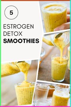 Five estrogen detox smoothie recipes to lower estrogen and balance hormones. These estrogen detox smoothies are packed with liver-loving foods to help flush out excess estrogen. It checks all the boxes for the perfect breakfast. Estrogen Detox Smoot Estrogen Detox Diet, Hormone Smoothie Recipe, Smoothie Ideas Healthy, Lower Estrogen, Excess Estrogen, Hormone Balancing Smoothie, Choosing Joy, Instant Pot Yogurt, Detox Smoothies