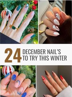 Nail Designs Chic, December Nail Ideas, December Crafts, December Nails, Classy Christmas, Winter Inspired, Christmas Nail Art Designs, Winter Magic, Christmas Nail