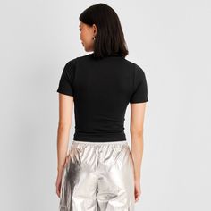 This Seamless Jersey Crop Top from A New Day™ in a solid colors offers easy pairing with a range of looks. Fashioned in a cropped length, it features a classic crewneck and a slim silhouette to give you a fitted look. The lightweight fabric with added stretch and a seamless design offers a more comfortable fit, and you can wear it with your choice of bottoms to create a range of versatile styles. . A New Day™: Style that goes wherever you do. Basic Solid Cropped T-shirt With Ribbed Detail, Stretch Crop Top T-shirt In Solid Color, Solid Ribbed Stretch Cropped T-shirt, Fitted Cropped T-shirt For Athleisure, Solid Stretch Ribbed Cropped T-shirt, Fitted Solid Cropped T-shirt For Athleisure, Fitted Solid Color Cropped T-shirt Athleisure, High Stretch Casual Cropped T-shirt, Trendy Cropped Seamless T-shirt