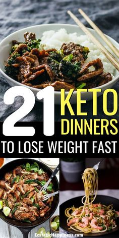 Easy Keto Dinner Recipes! These keto dinners are perfect for the ketogenic or low carb diets. Some are made with beef, others with chicken; some are made in the crockpot, others are keto casseroles; all in all, you’ll find keto recipes to satisfy your every needs, conveniently placed in one single blog post. #keto #ketodiet #ketorecipes #ketogenic #ketogenicdiet Easy Keto Dinner Recipes, Easy Keto Dinner, Keto Casseroles, Keto Casserole, Resep Diet, Low Carb Diets, Keto Dinners, Keto Dinner Recipes, Keto Ideas