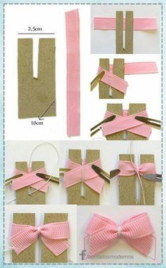 how to make a bow tie out of paper and some ribbon on the side with scissors