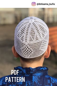 Pdf crochet pattern for crochet cotton kufi for adults Kufi Cap, Cap Crochet, Crochet Bloggers, African Hats, Crochet Skull, Yarn Skein, Crochet Beanie Pattern, Crochet Cap, Handmade Sellers