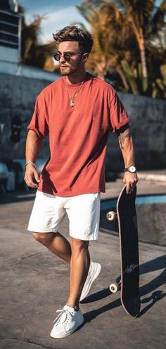 Outfits Quotes, Best White Sneakers, Mens Shorts Outfits, Best Mens Fashion, Cool Outfits For Men