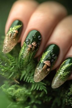 Discover 45+ enchanting witchy nail designs perfect for the modern mystic! From mystical symbols to dark, captivating colors, these nail art ideas will add a magical touch to your look. Embrace your inner witch and let your nails shine with spellbinding beauty. 🔮✨ #WitchyNails #NailArt #MysticalBeauty Witchy Nails, Fall Nail Art Designs, Green Nail, Fall Nail Art, Autumn Nails, Nail Designs Spring, Fall Nail Designs, Nail Art Inspiration