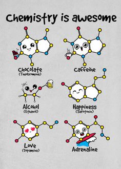 an image of the different types of chemicals that are labeled in their respective words