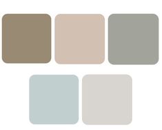 four different shades of gray and beige